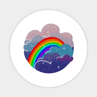 Rainbow in the Clouds Magnet